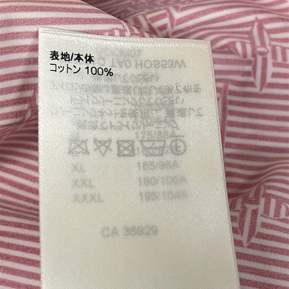 Louis Vuitton Short Sleeve Shirt M Ta0 Red Monogram Pattern Cotton — view 4