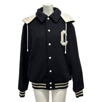 Celine Jacket 34 S Dark Navy Ivory Long Sleeve Autumn Winter Cashmere