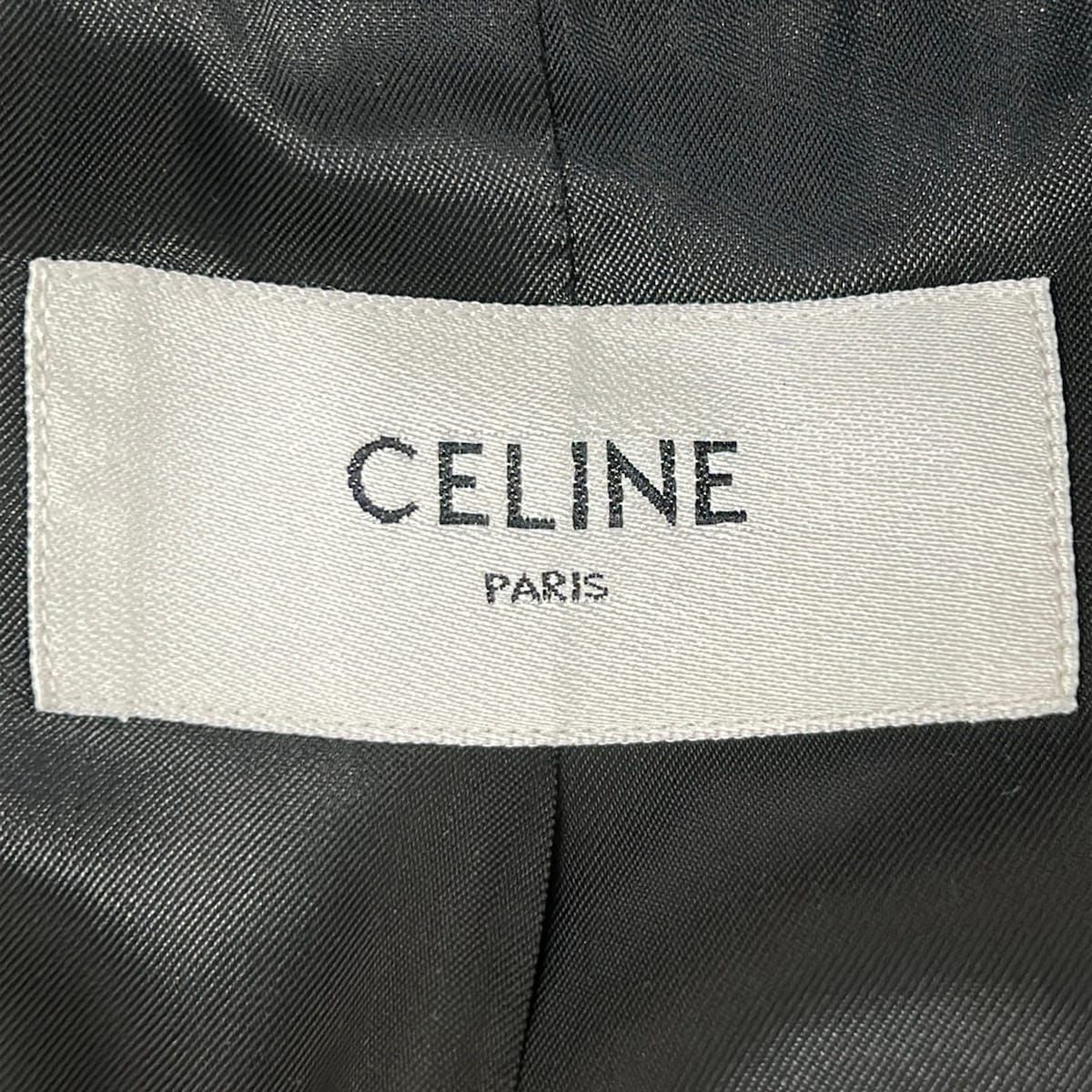 Celine Jacket 34 S Dark Navy Ivory Long Sleeve Autumn Winter Cashmere — view 3