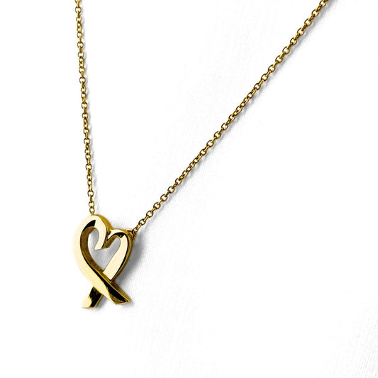 Tiffany & Co Loving Heart Necklace YG Yellow Gold