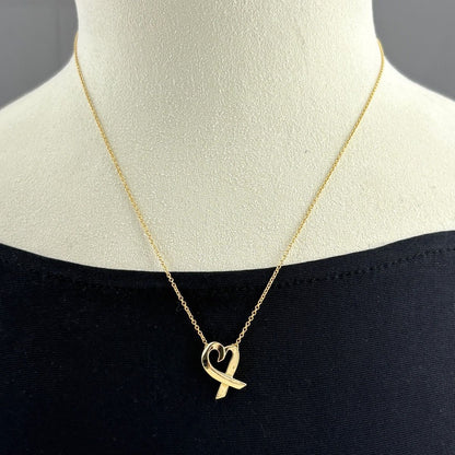 Tiffany & Co Loving Heart Necklace YG Yellow Gold — view 3