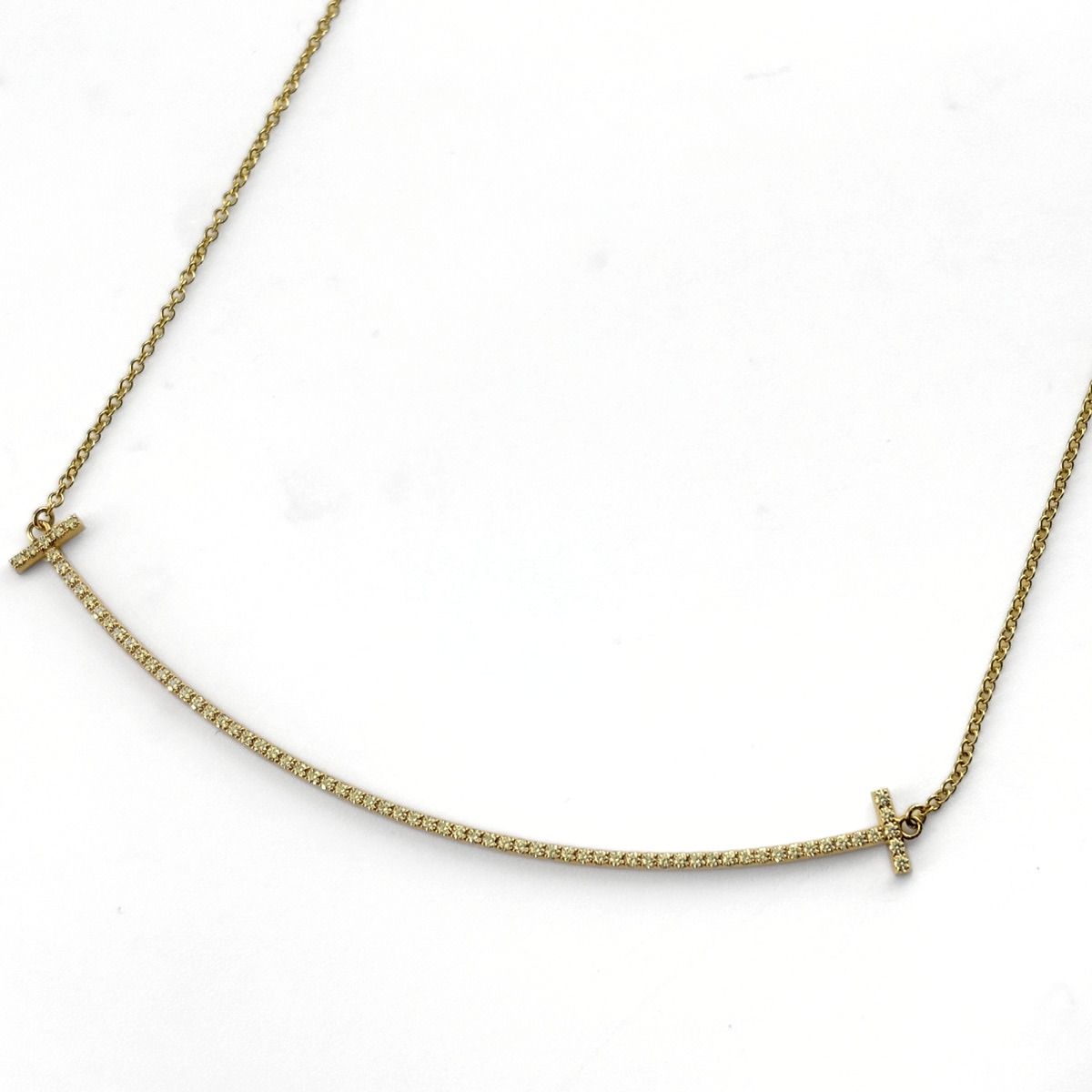 Tiffany & Co T Smile Pendant Large Pave Diamond — view 4
