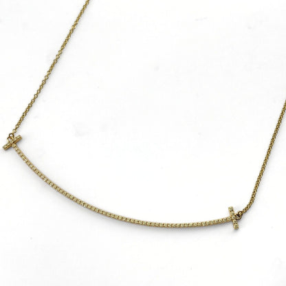 Tiffany & Co T Smile Pendant Large Pave Diamond — view 4