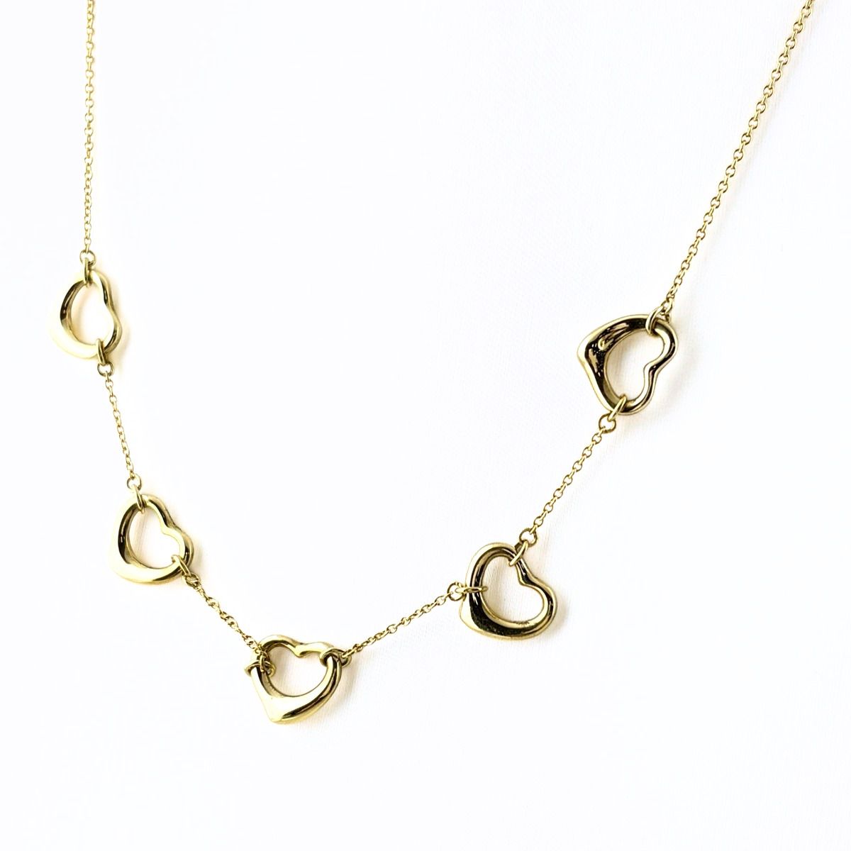 Tiffany & Co Open Heart Necklace YG Yellow Gold