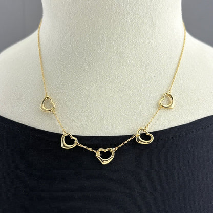 Tiffany & Co Open Heart Necklace YG Yellow Gold — view 4