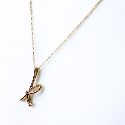 Tiffany & Co Letter Necklace PG Pink Gold