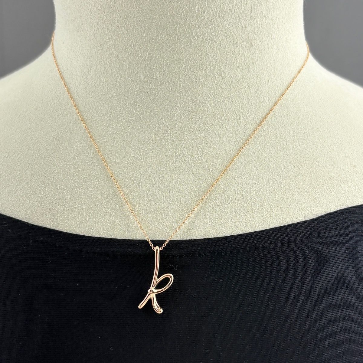 Tiffany & Co Letter Necklace PG Pink Gold — view 3