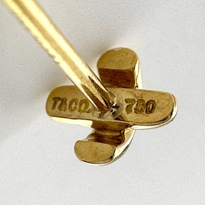 Tiffany & Co Cross Stitch Earrings Set YG Yellow Gold — view 4