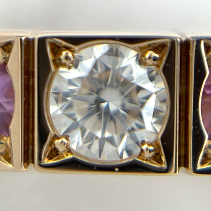 Cartier Lanier Ring PG Pink Gold Pave Diamond 750 Sapphire — view 2