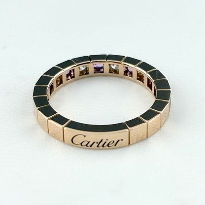 Cartier Lanier Ring PG Pink Gold Pave Diamond 750 Sapphire — view 6