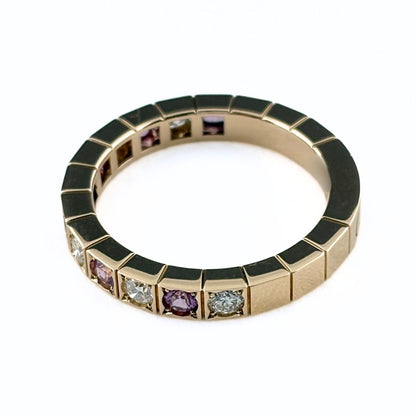 Cartier Lanier Ring PG Pink Gold Pave Diamond 750 Sapphire — view 4