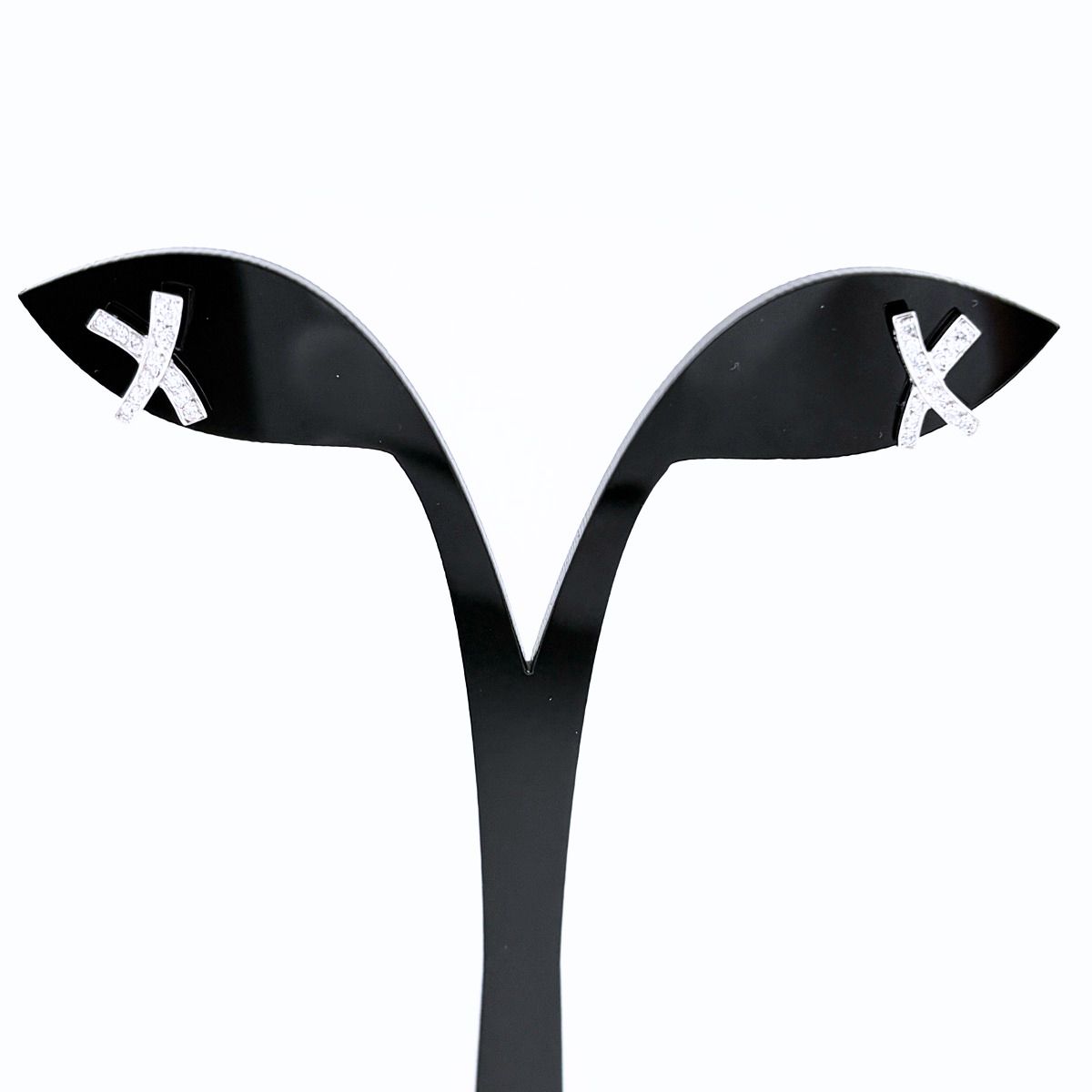 Tiffany & Co Kiss Earrings Platinum Pave Diamond