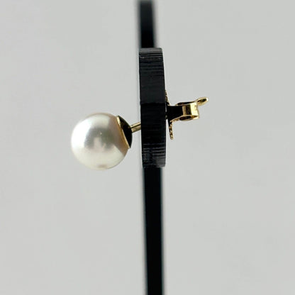 Tiffany & Co Pearl Earrings YG Yellow Gold — view 2