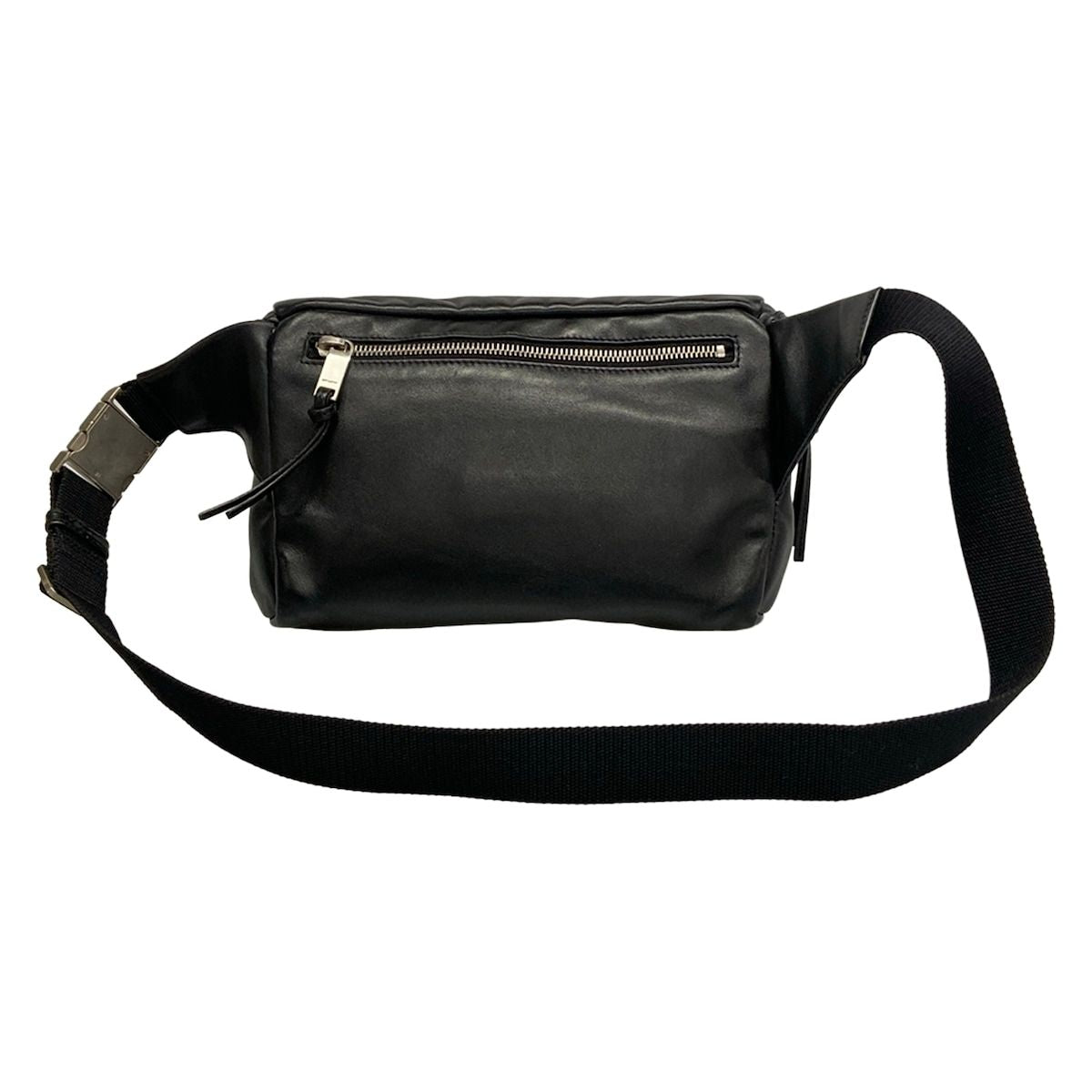 Saint Laurent Paris Waist Pouch City Belt Bag Black Leather — view 3