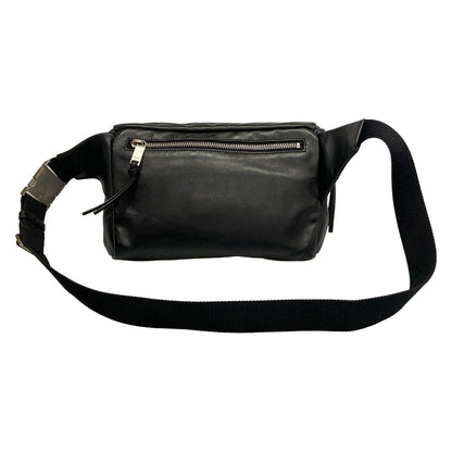 Saint Laurent Paris Waist Pouch City Belt Bag Black Leather — view 3
