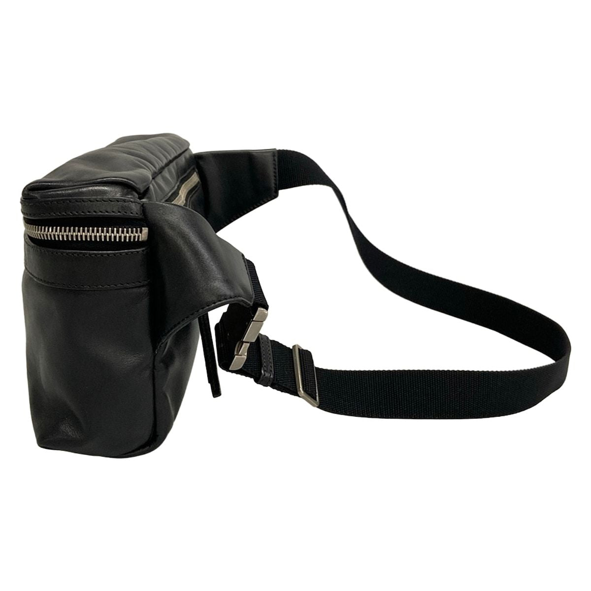 Saint Laurent Paris Waist Pouch City Belt Bag Black Leather — view 4