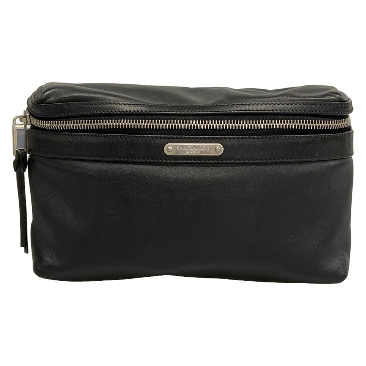 Saint Laurent Paris Waist Pouch City Belt Bag Black Leather