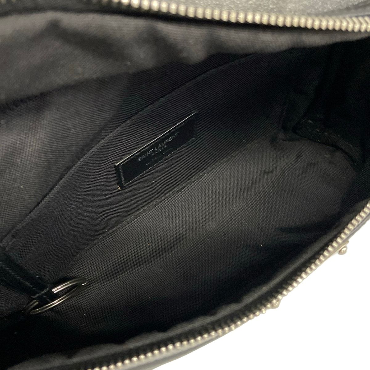 Saint Laurent Paris Waist Pouch City Belt Bag Black Leather — view 7