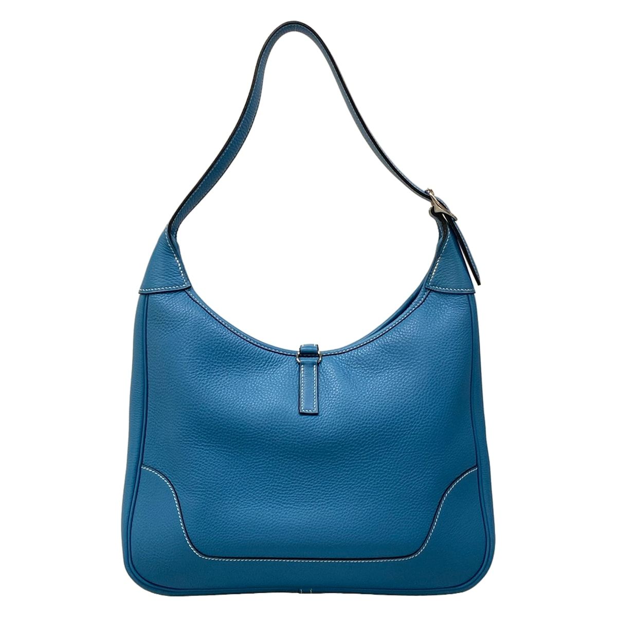 Hermes Shoulder Bag Trim 31 Blue Jean Silver — view 3