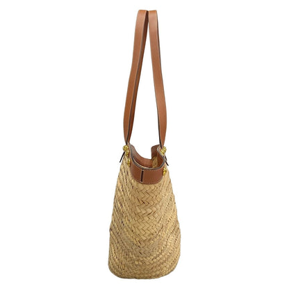 Celine Tote Beige Dark Brown Studded Basket — view 2