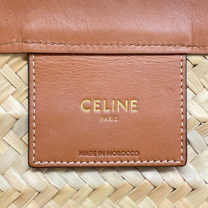 Celine Tote Beige Dark Brown Studded Basket — view 8