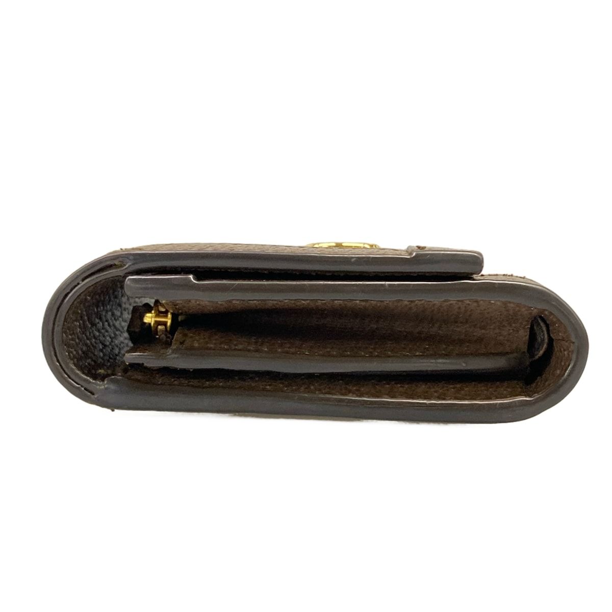 Gucci Bifold Wallet Ophidia Gray Dark Brown Multi Leather — view 8