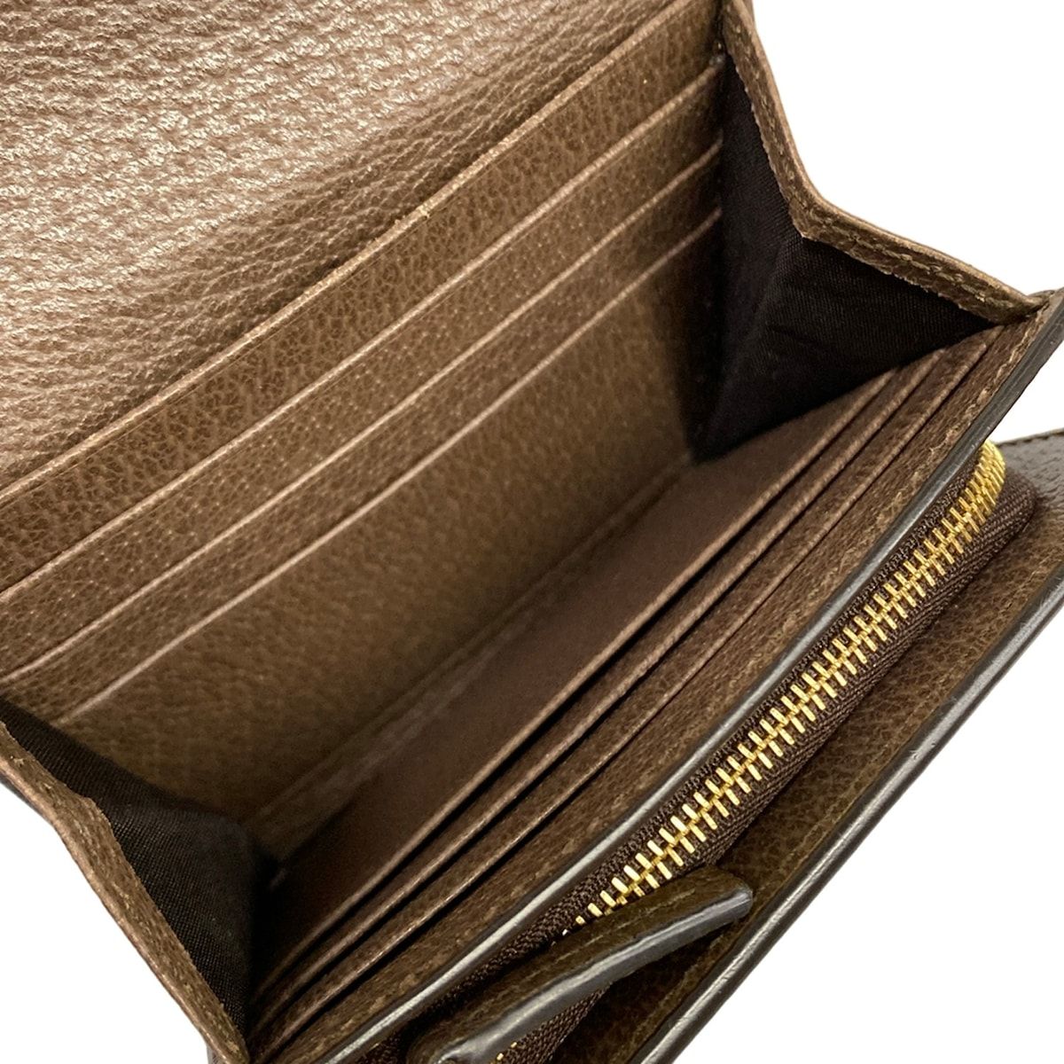 Gucci Bifold Wallet Ophidia Gray Dark Brown Multi Leather — view 3