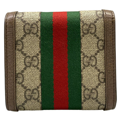 Gucci Bifold Wallet Ophidia Gray Dark Brown Multi Leather — view 2