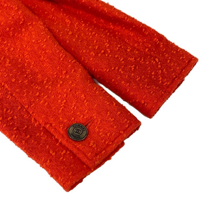 Chanel Skirt Orange Tweed Wool — view 6