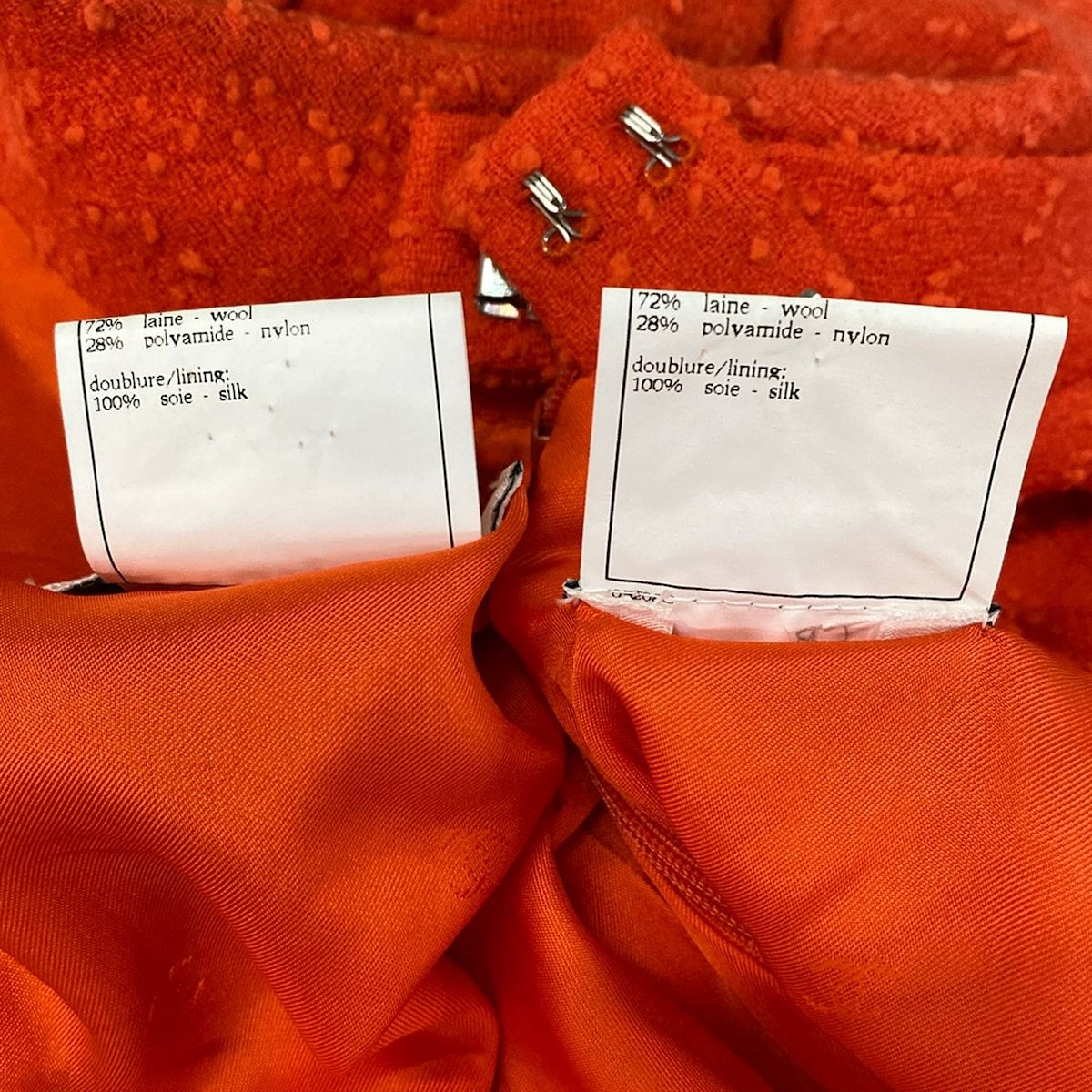 Chanel Skirt Orange Tweed Wool — view 5