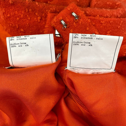 Chanel Skirt Orange Tweed Wool — view 5