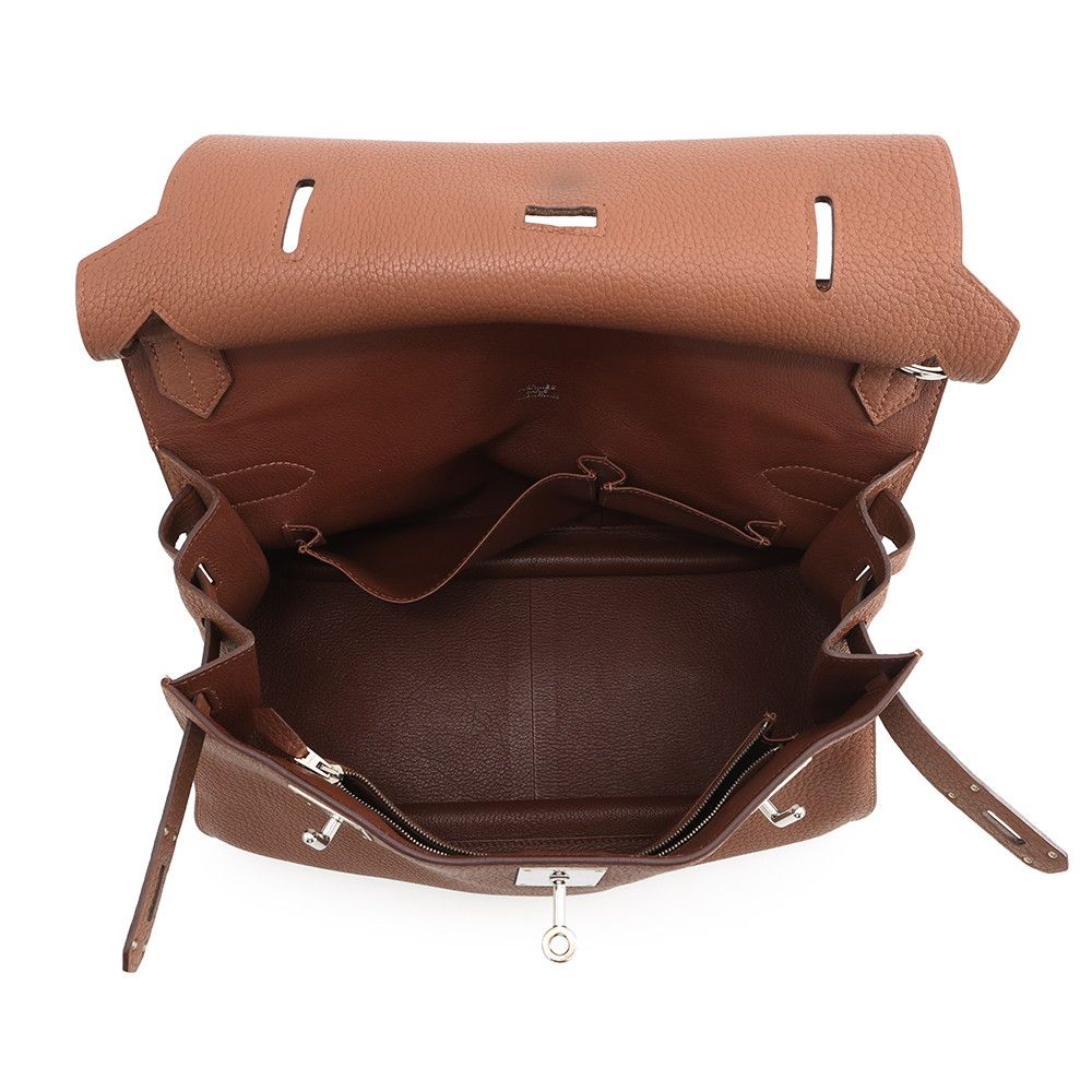Hermes Gipsiere 31 Brulee Silver Taurillon Clemence — view 5
