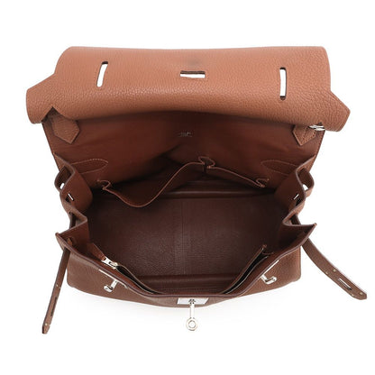 Hermes Gipsiere 31 Brulee Silver Taurillon Clemence — view 5