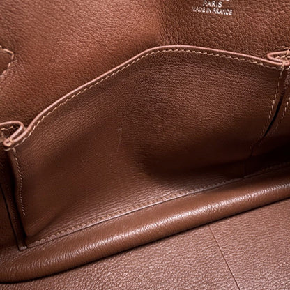 Hermes Gipsiere 31 Brulee Silver Taurillon Clemence — view 8