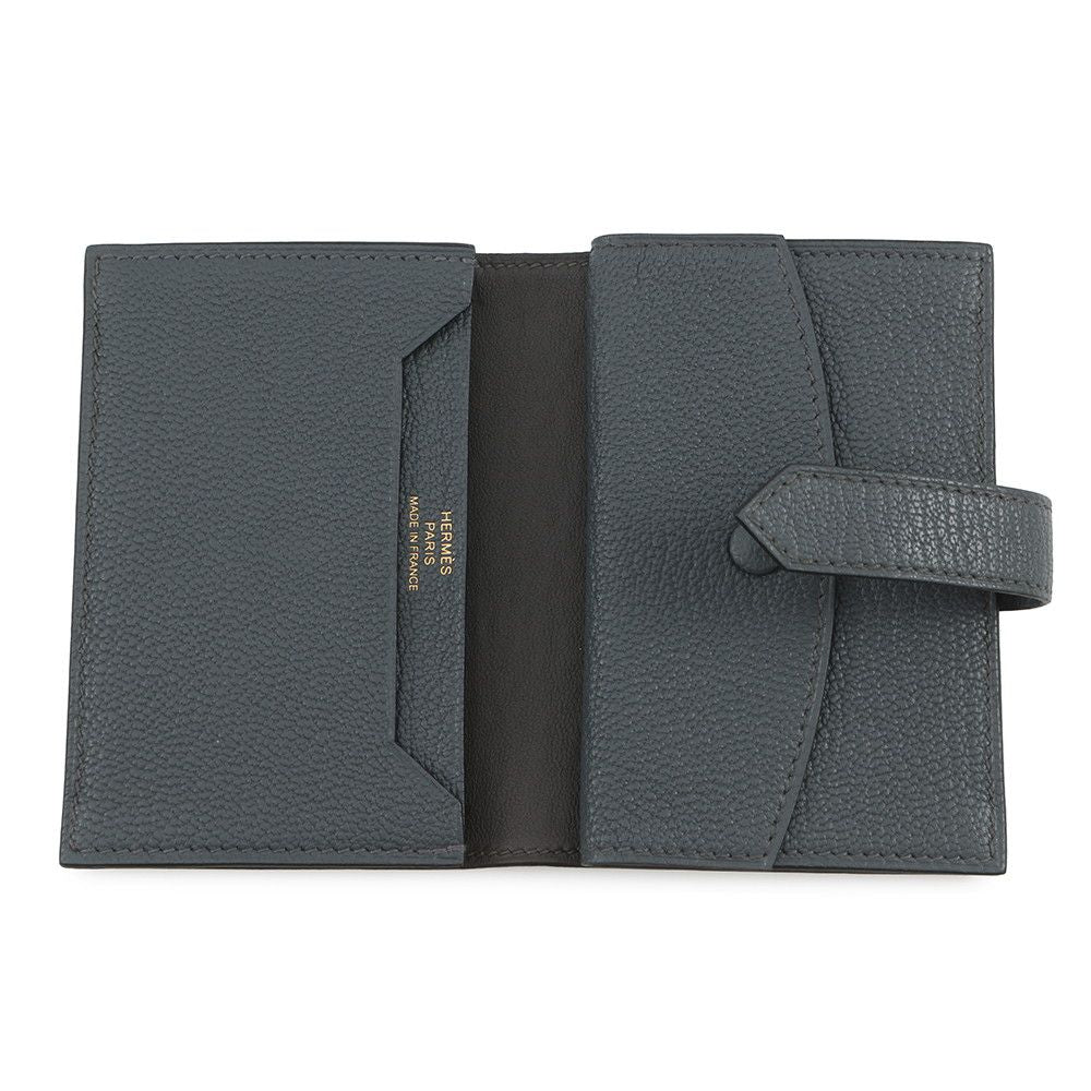 Hermes Card Case Bearn Mini Coin Purse Grimisty Gold Chevre Mysore — view 4
