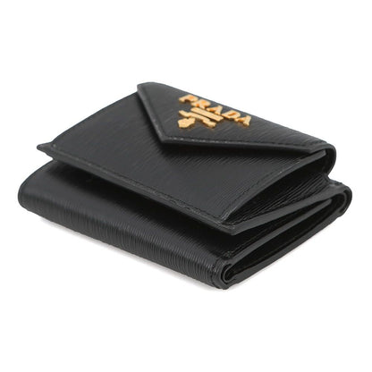 Prada Trifold Wallet Vitello Move Compact Black — view 2