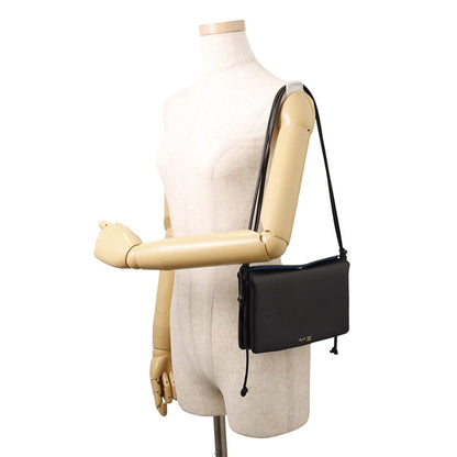 Celine Shoulder Bag Trio Flap Leather Black — view 4