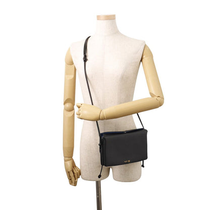 Celine Shoulder Bag Trio Flap Leather Black — view 5