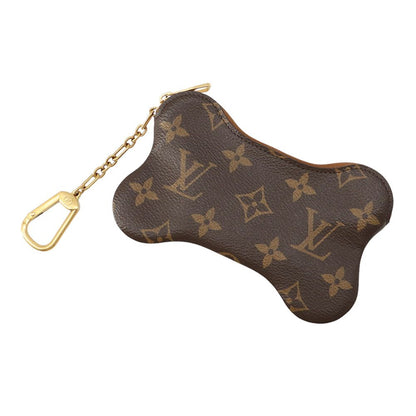 Louis Vuitton Pouch Monogram Bone Key Case Brown