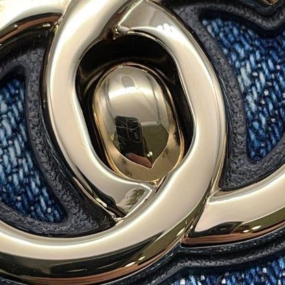 Chanel Handbag Quilted Coco Handle Mini Washed Denim Calfskin 2-Way Chain — view 8