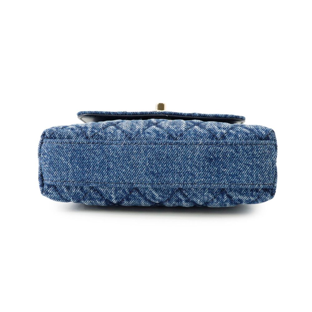 Chanel Handbag Quilted Coco Handle Mini Washed Denim Calfskin 2-Way Chain — view 3