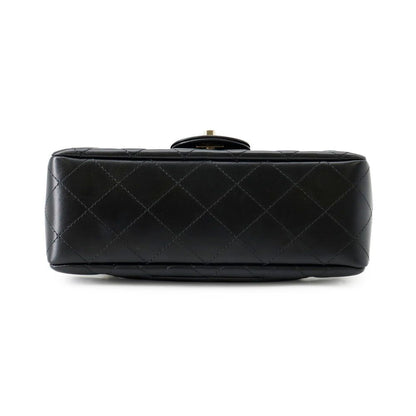 Chanel Chain Shoulder Bag Mini Quilted 20 CC Logo Lambskin Black — view 3
