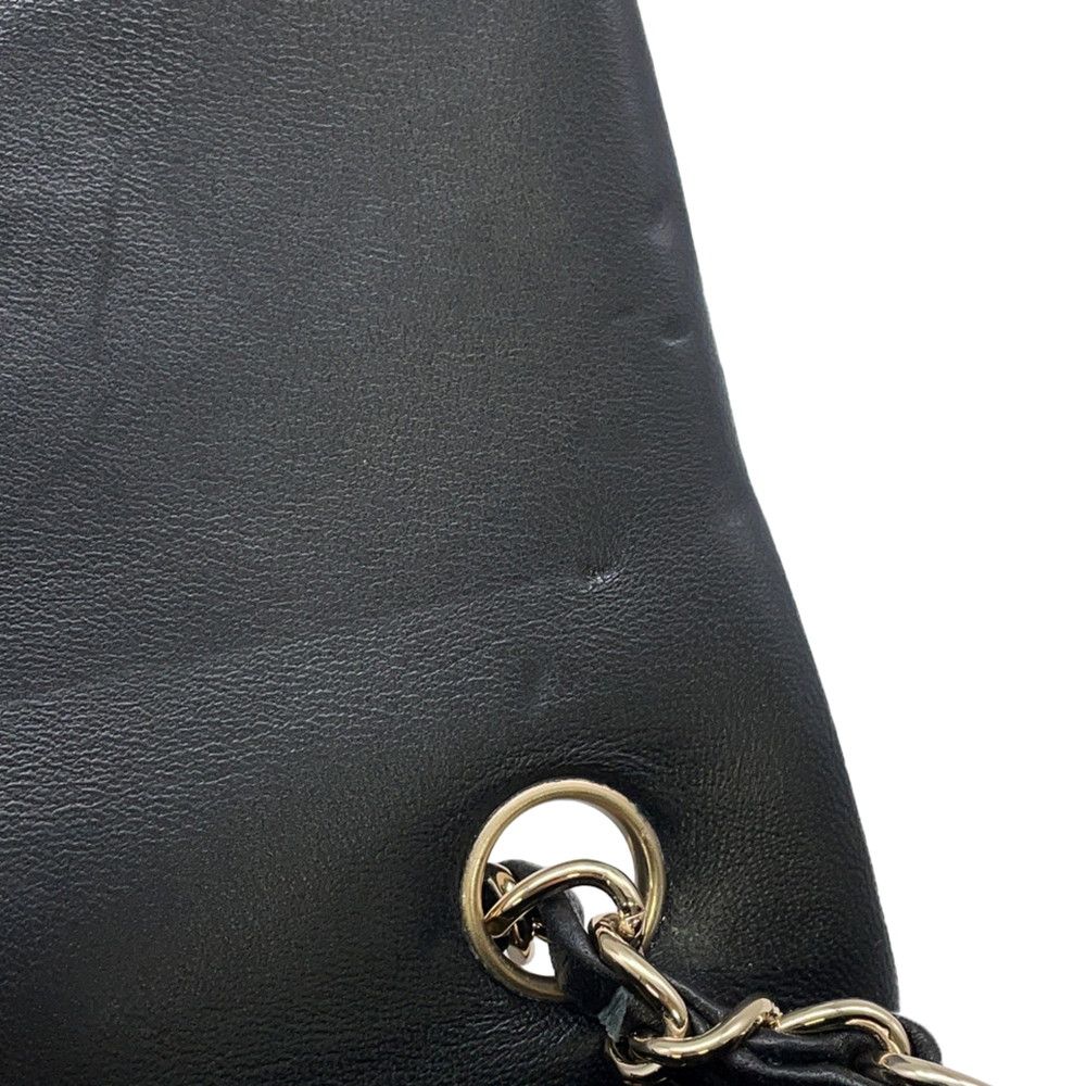 Chanel Chain Shoulder Bag Mini Quilted 20 CC Logo Lambskin Black — view 9