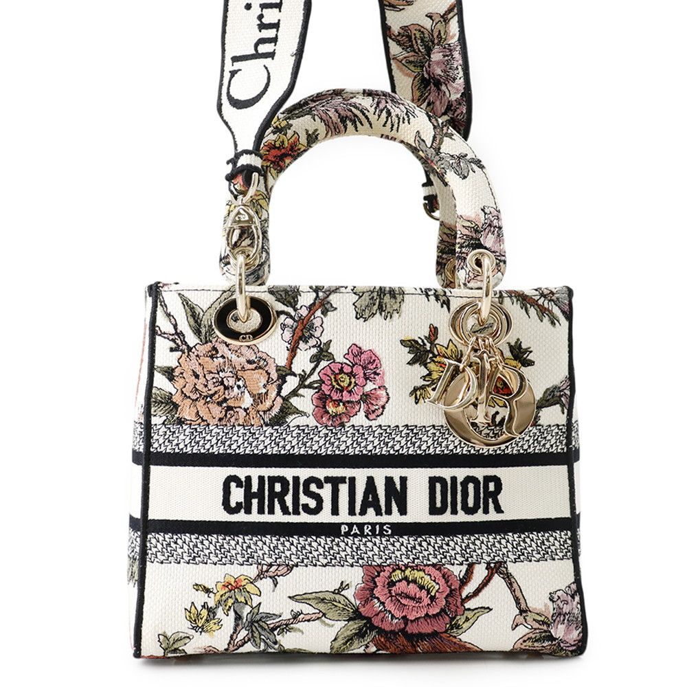Dior Handbag Light 2-Way White