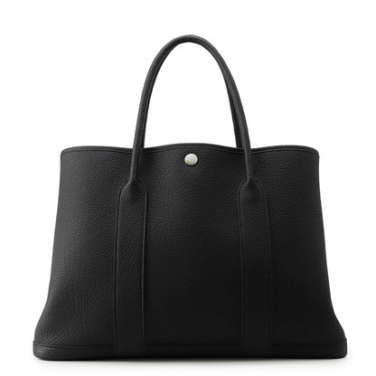 Hermes Tote Garden Party PM Black Silver Negonda