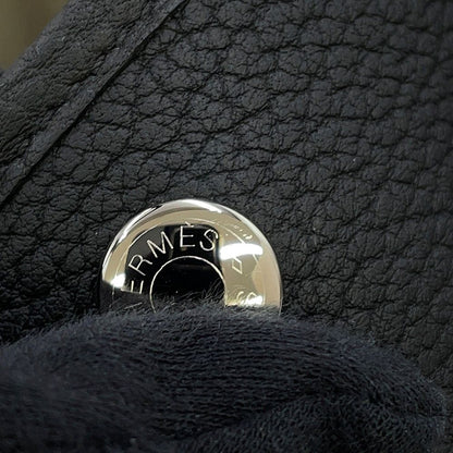 Hermes Tote Garden Party PM Black Silver Negonda — view 9