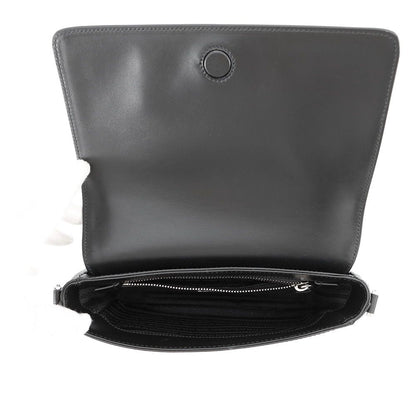 Prada Shoulder Bag Triangle Logo Saffiano Leather Black — view 5