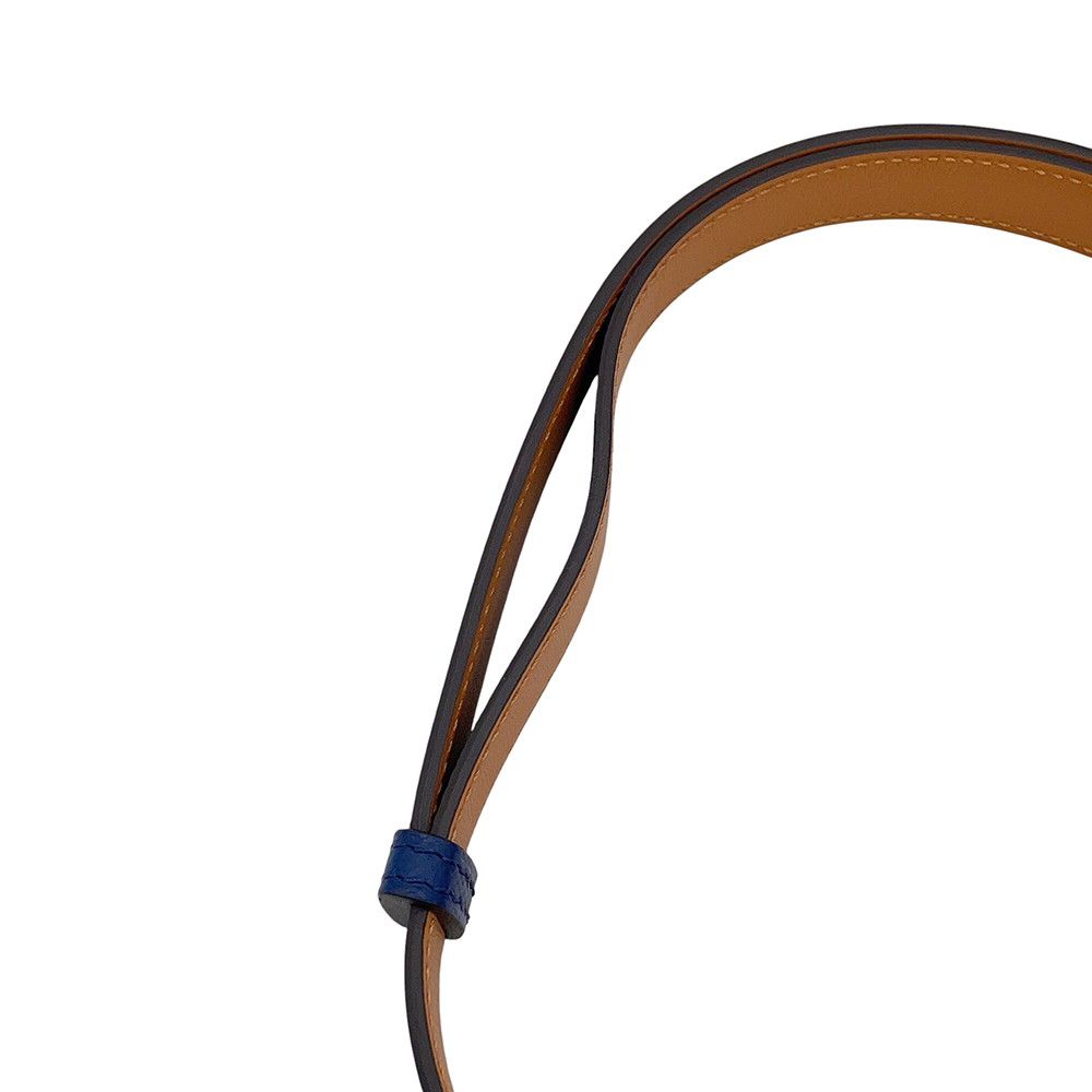 Hermes Kelly Belt Blue Navy Silver Epsom — view 6