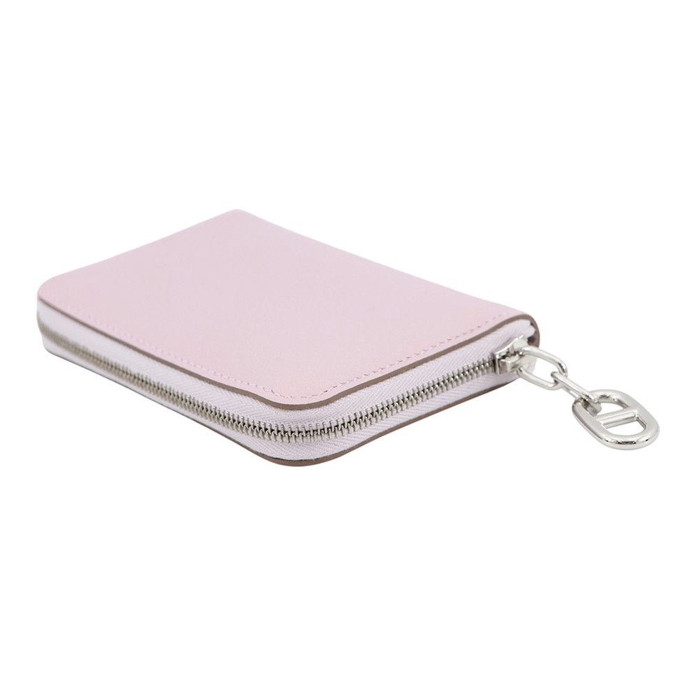 Hermes Coin Case Zip Azap Compact Mauvepere Silver Color — view 2