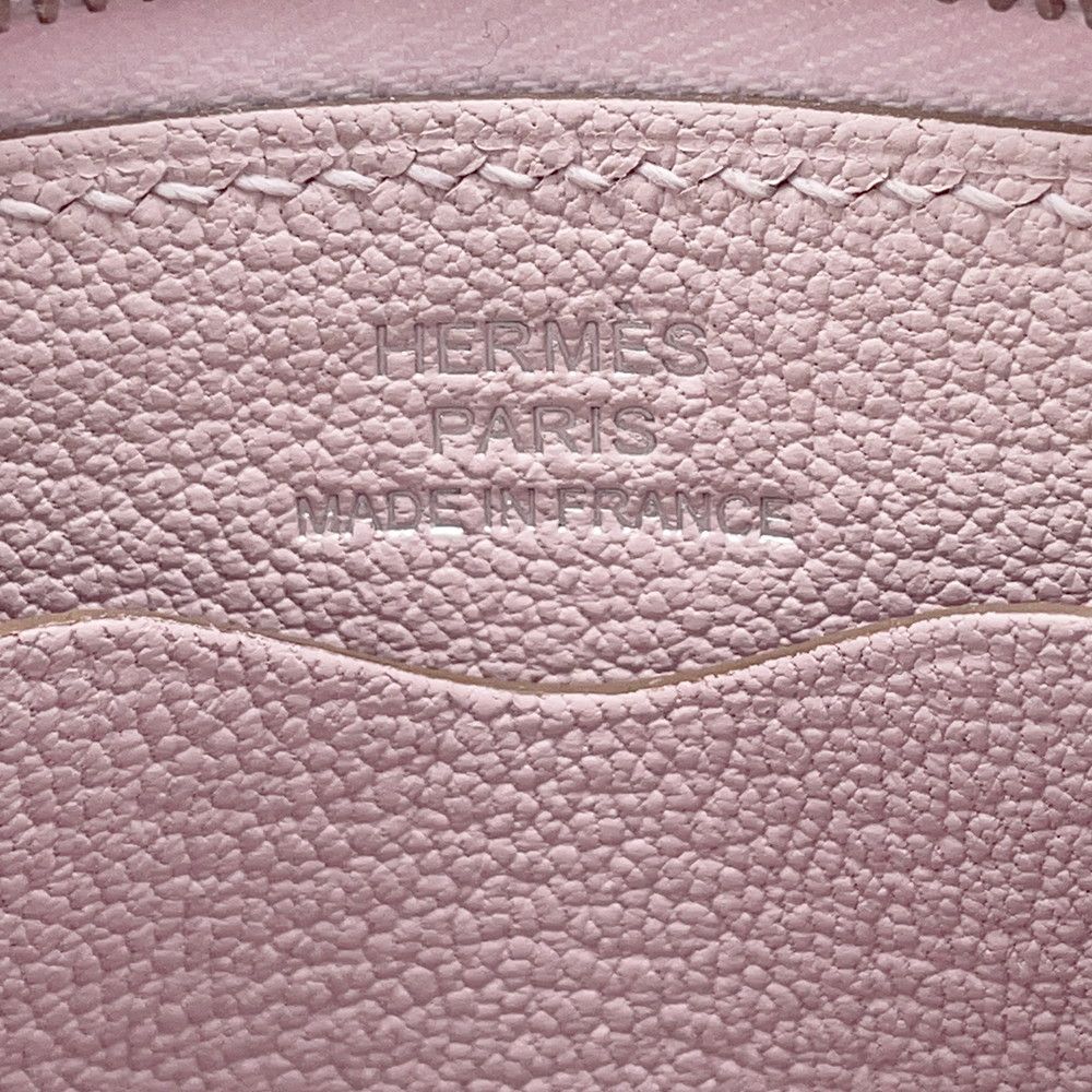 Hermes Coin Case Zip Azap Compact Mauvepere Silver Color — view 6